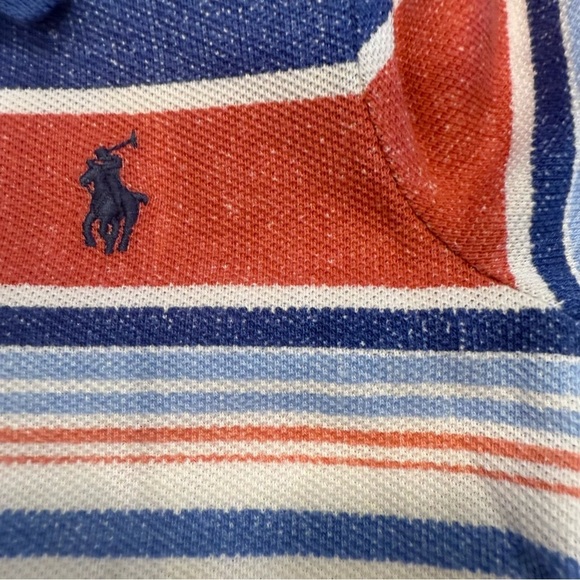 Ralph Lauren Baby Boy Romper Pony Logo Striped Multicolor Sz 6 Mos NWOT - Picture 6 of 10